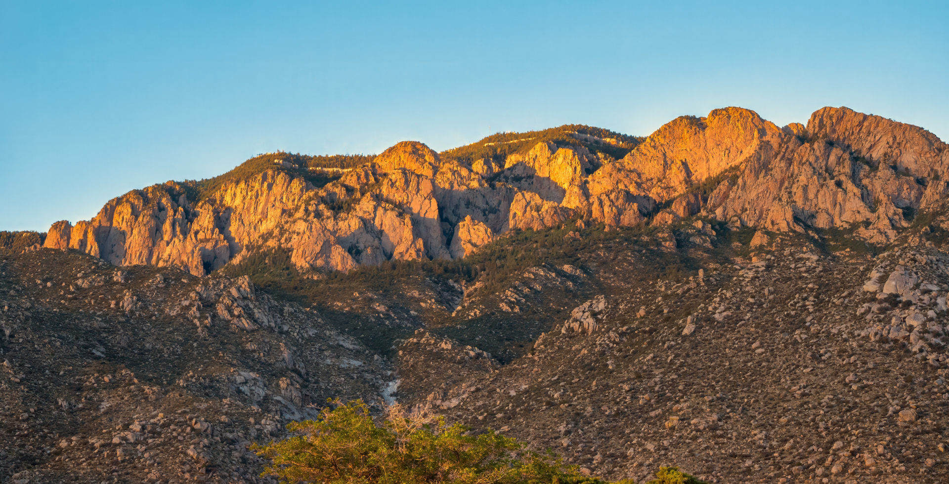 mountain with skyline