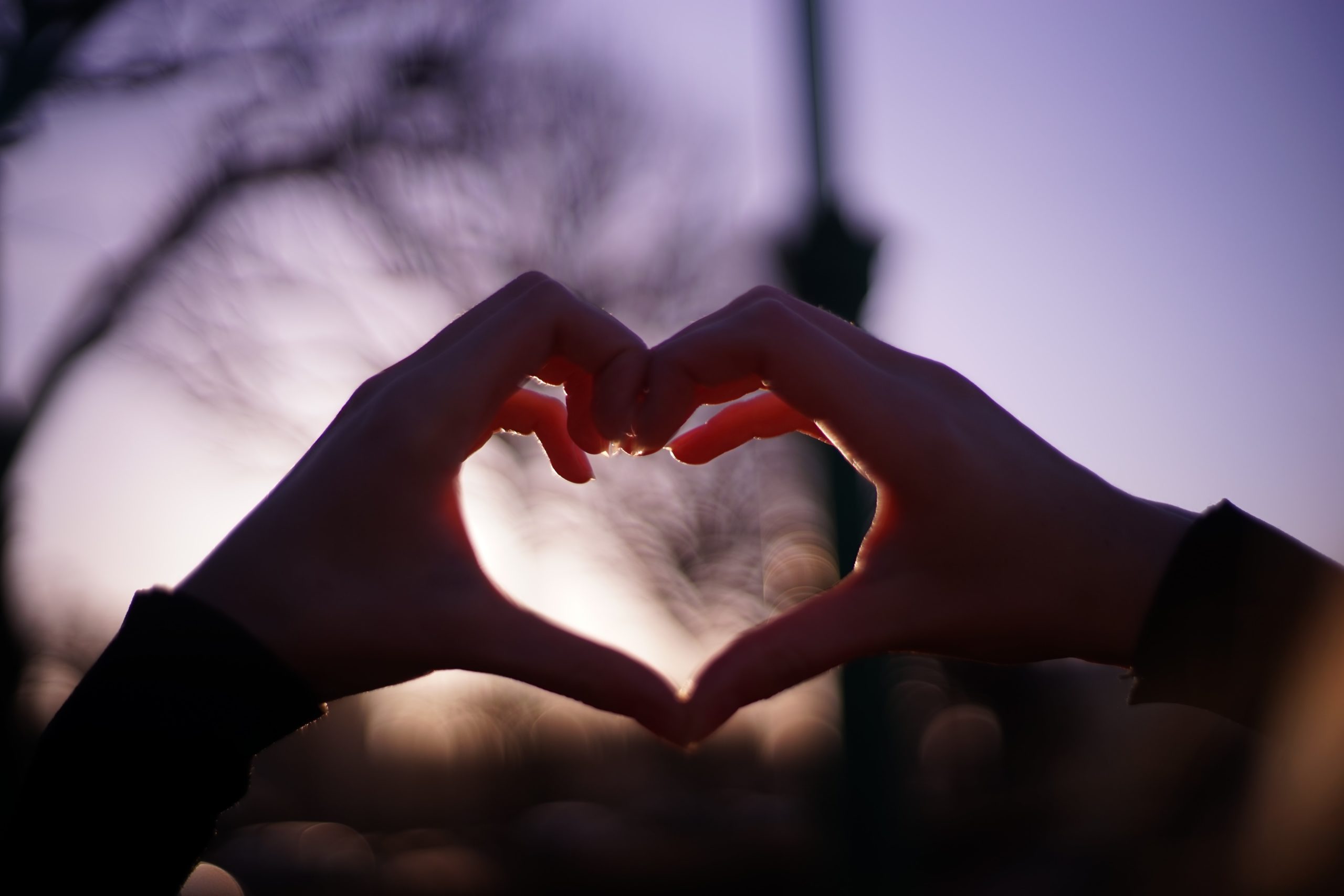 hand forming heart